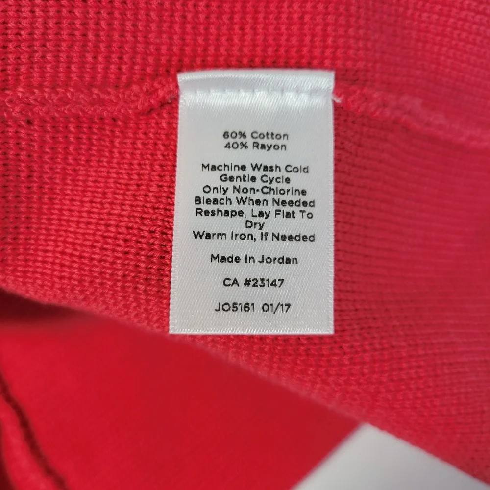 Womans Talbots Zip Front Cardigan Ruffles Cotton/Rayon Front Pockets Size XLP - Picture 8 of 9